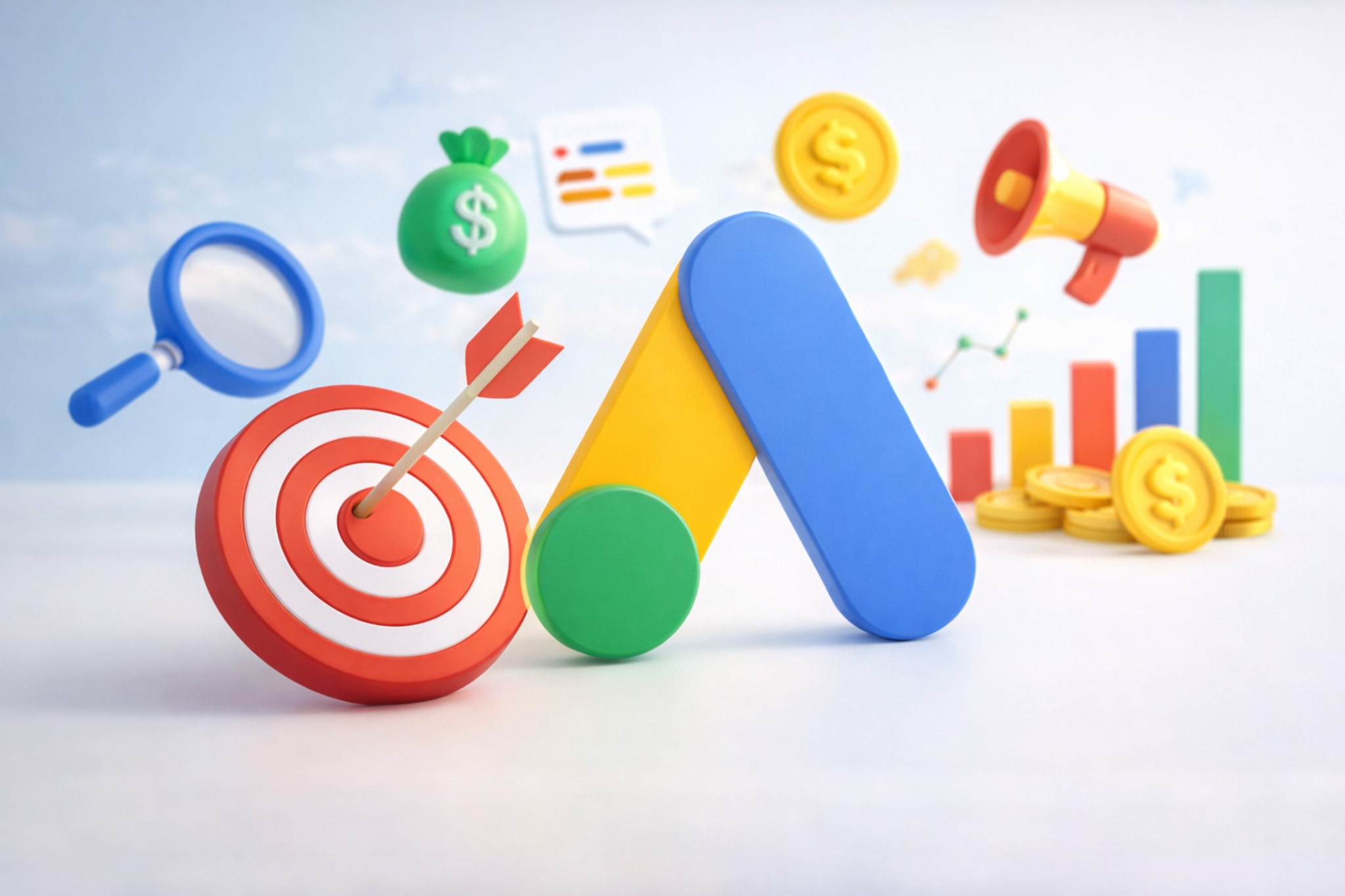 Estrutura de anúncios e acompanhamento de performance no Google Ads